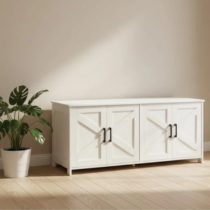 Meuble Cache Litière Chat Blanc – Banc Design Bois 2-en-1
