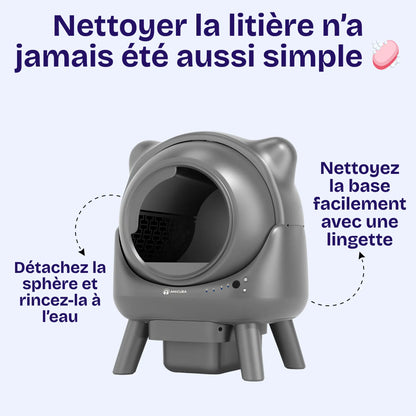 Litière Automatique Connectée Amicura Cura X1 – Contrôle App, Sécurité Intelligente, Capacité 60L