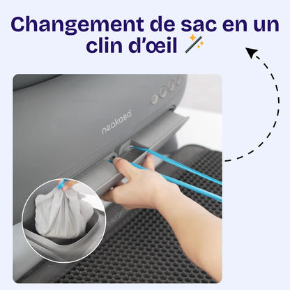 Litière automatique Neakasa M1 : autonettoyant, grande capacité, détecteurs intelligents.