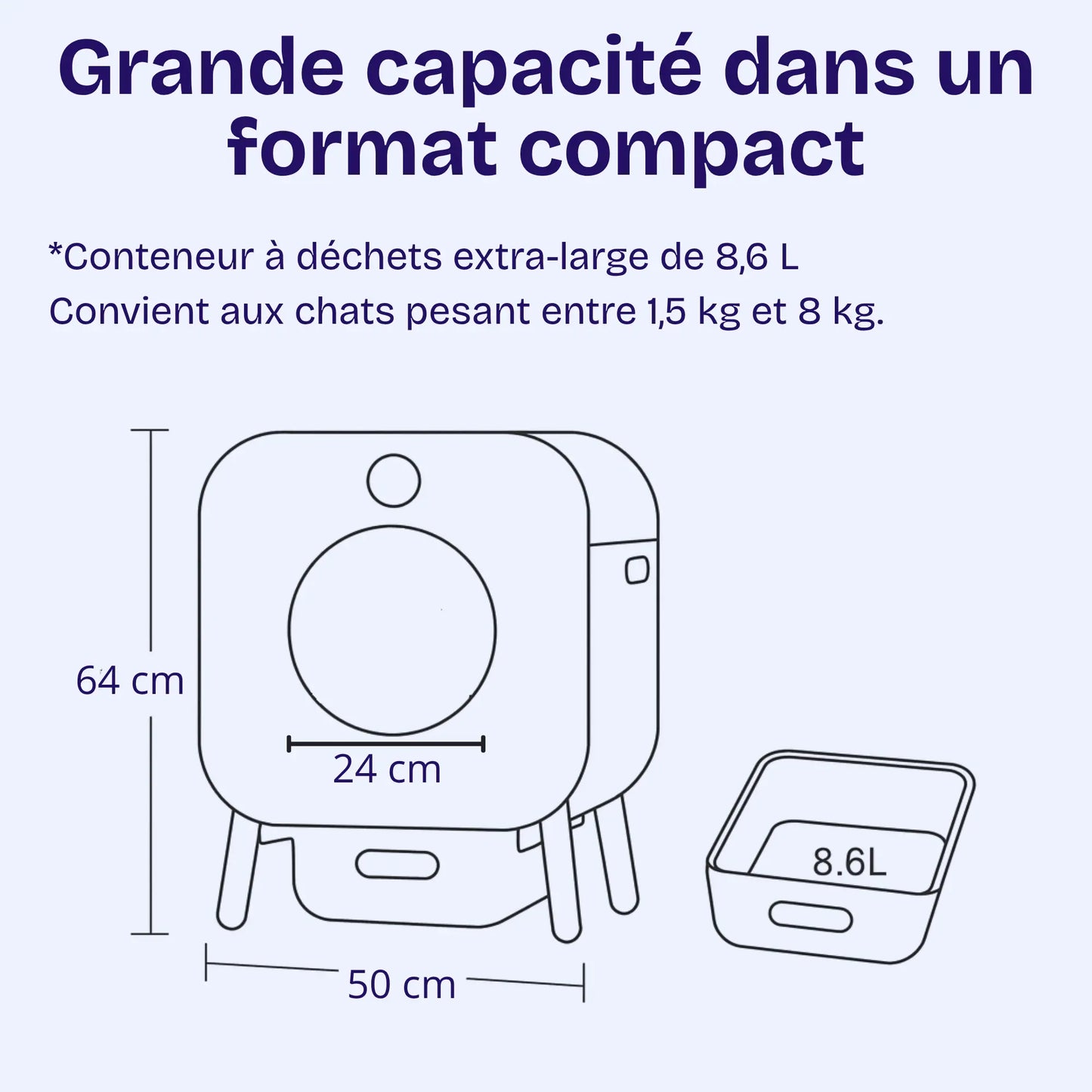 Litière Chat Autonettoyante Intelligente – PAWBBY P1 Ultra | Contrôle App, Design Bois