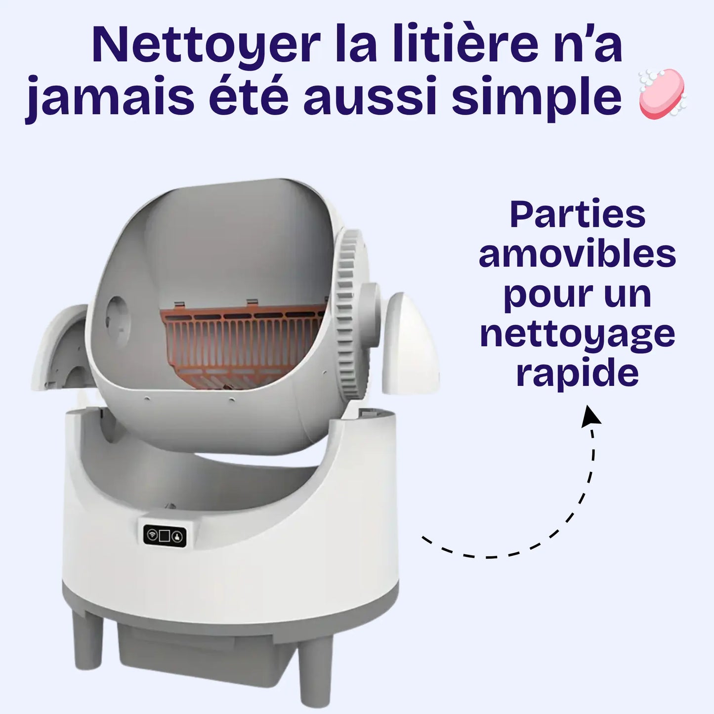 Litière Autonettoyant pour Chat avec Contrôle WiFi – Capteur Intelligent, Grande Capacité