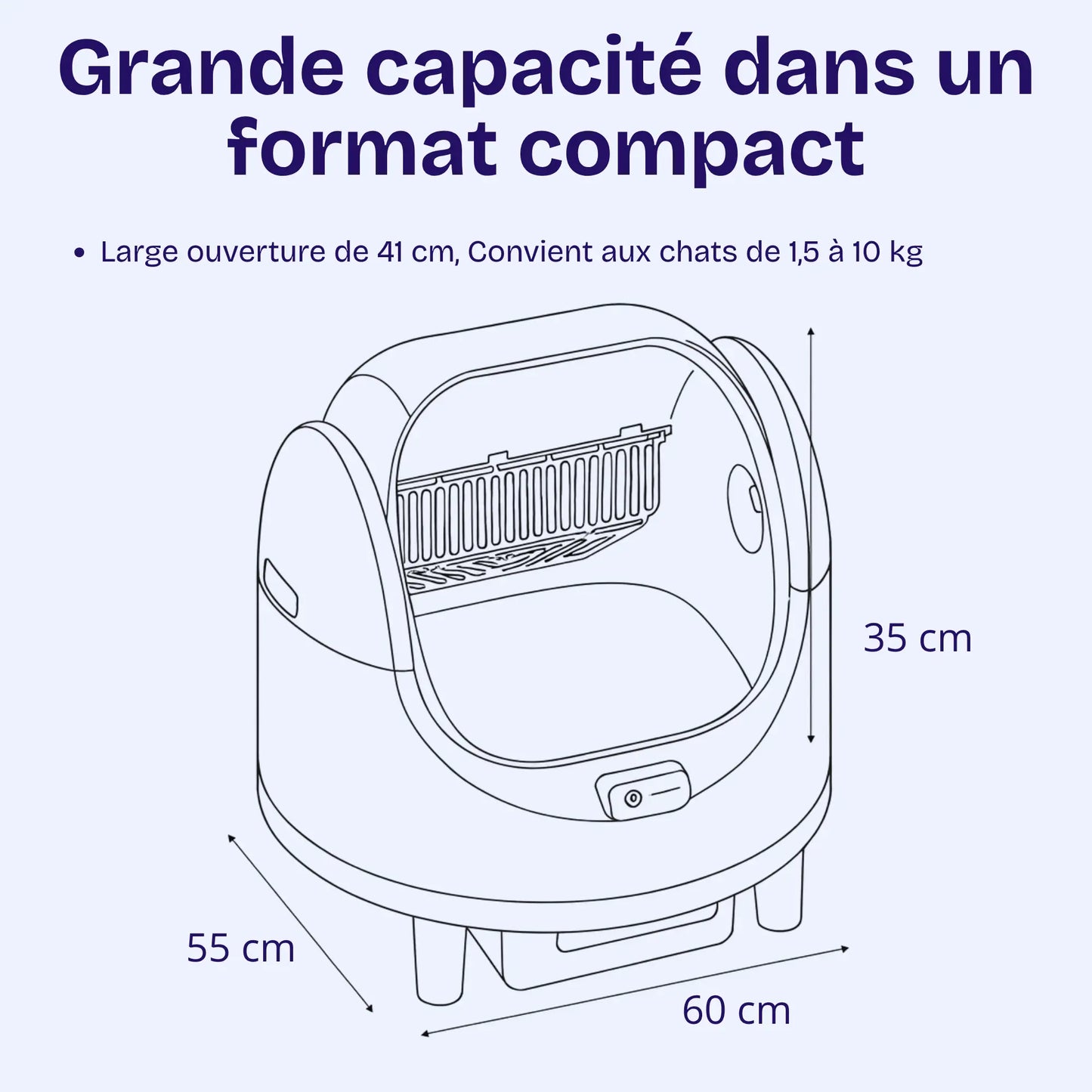 Litière Autonettoyant pour Chat avec Contrôle WiFi – Capteur Intelligent, Grande Capacité