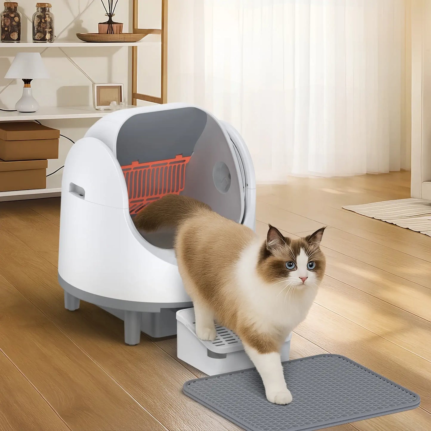 Litière Autonettoyant pour Chat avec Contrôle WiFi – Capteur Intelligent, Grande Capacité