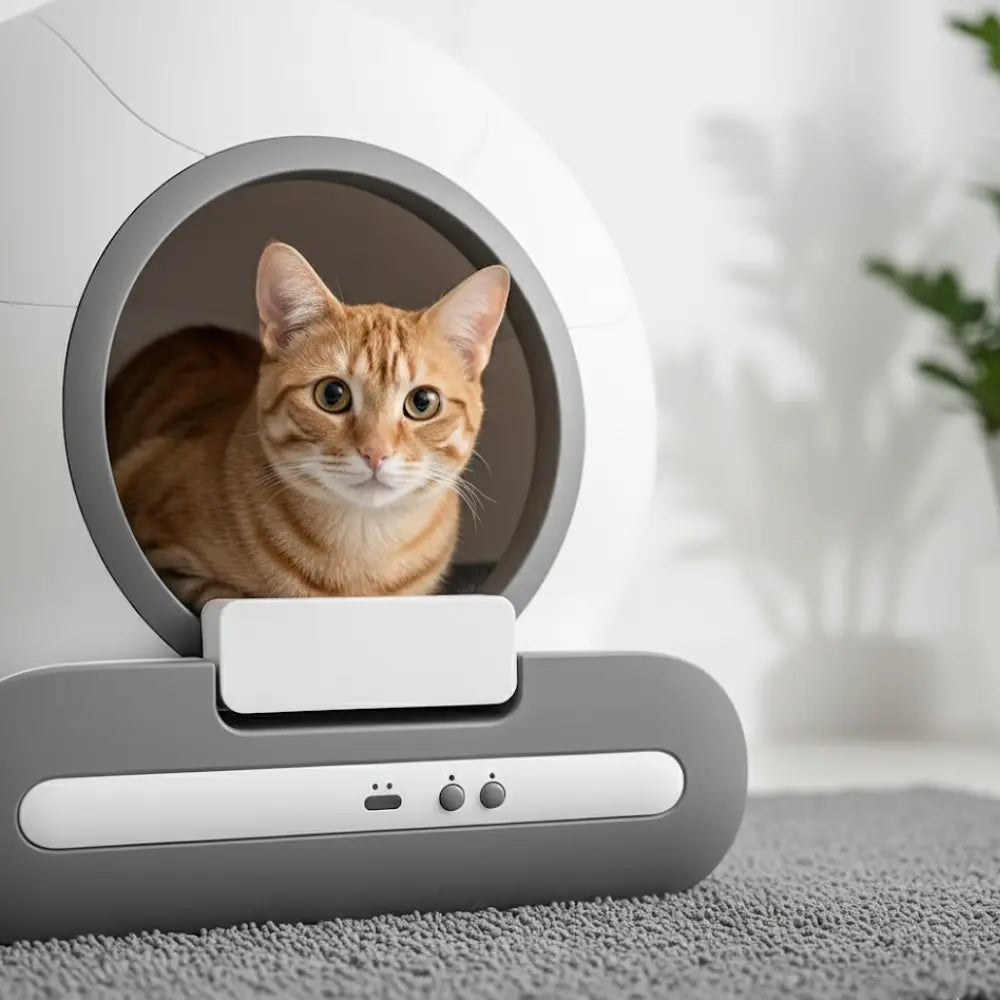 Litière Automatique Connecté DOEL – Nettoyage 360°, Contrôle App, Grande Capacité 65L