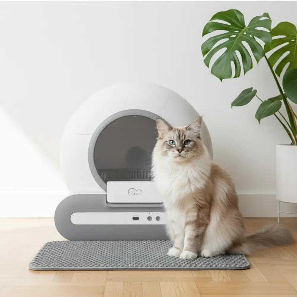 Litière Automatique Connecté DOEL – Nettoyage 360°, Contrôle App, Grande Capacité 65L