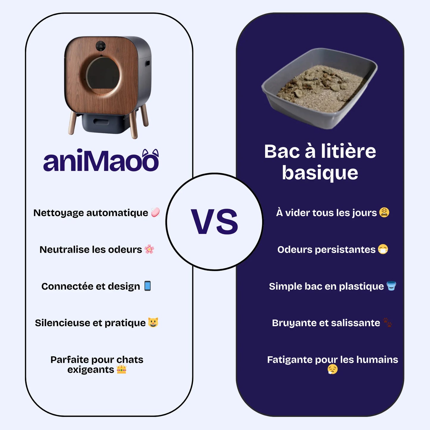 Litière Chat Autonettoyante Intelligente – PAWBBY P1 Ultra | Contrôle App, Design Bois